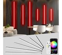 LICHASER 6 Nero Incasso LED Striscia per Pannelli Fonoassorbenti, WiFi Profilo Alluminio per Strisce LED Compatibile con Alexa, Bianca Calda Autoadesiva per Pannelli Acustici (2*40+2*60+2*90 cm)