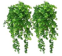 LICHENGTAI 2 Pezzi Edera Artificiale, Piante Pendenti Artificiali Edera Finta Vite Verde Pianta Finta Pianta Verde aneto per Parete Decorazione Esterna per la casa