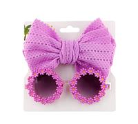 LICHENGTAI Fasce per Capelli con Fiocco per Neonata Occhiali da Sole a Fiori per Bambini Elastica Accessori Fasce per Capelli per Bambini Fascia Capelli per Fotografie e Feste