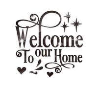 LICHENGTAI Lettera Specchio Adesive da Parete con Welcome to our home, 3D Acrilico Alfabeto Specchio Muro Adesivi, Adesivi da Parete a Specchio con Lettera a Specchio Rimovibile per Casa