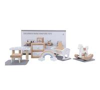 LICHENGTAI Set di Mobili da Casa per Le Bambole, Accessor per la Casa delle Bambole in Miniatura Figurine di Famiglia Giocattolo Include Cucina Soggiorno Camera da Letto Bagno Camera dei Bambini