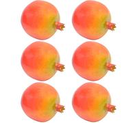 LICHENGTAI Simulazione Realistica di Melograno Artificiale 6 Pezzi, Melograno Frutta Finta Artificiale Realistica Modello, Ornamento Accessori Fotografia Puntelli