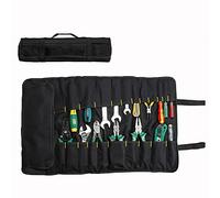 Lichi Borsa per rotolo di attrezzi, 37 sacchetti per attrezzi tascabili, organizer per rotoli di attrezzi, borsa portautensili portatile, cacciavite chiave rotolo strumenti di stoccaggio - nero