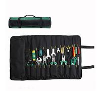 Lichi Borsa portautensili portatile, borsa arrotolabile per attrezzi, organizer per rotolo di attrezzi, chiavi per cacciavite, prese per chiavi a chiave, organizer per utensili a rotolo, verde