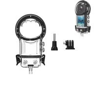 LICHIFIT 40M/131FT Custodia Impermeabile per Insta360 X5 Custodia per immersione con fotocamera panoramica Custodia protettiva subacquea Gabbia per conchiglie con adattatore per porta a vite da 1/4