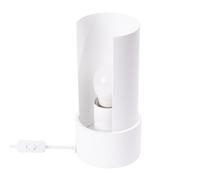 Licht-Erlebnisse Anselm Lampada Da Tavolo Acciaio Bianca E27 21 cm Interno