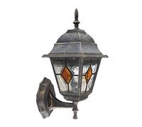Licht-Erlebnisse Applique da parete per esterni Monaco Gold Antico E27 1x 60W MAX