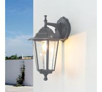 Licht-Erlebnisse Applique per esterni Paris design rustico a lanterna color nero E27 impermeabile IP44 Lampada a muro ideale per il giardino, terrazzo, balcone