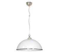 Licht-Erlebnisse Elegante Luce a sospensione bianco Industriale Stile 1x E27 fino a 60 Watt 230V in plastica & Metallo Cucina Sala da pranzo Lampada A Sospensione Lampade sospensione Illuminazione