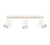 Licht-Erlebnisse Etna Plafoniera Acciaio Beige GU10 3 Luci 45 cm