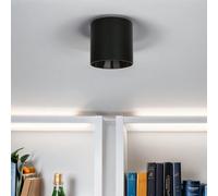 Licht-Erlebnisse Faretto a plafone GU10, faretto a plafone nero, corridoio, cucina, soggiorno, L:12,7 cm, H:12,5 cm, piccolo, illuminazione d'accento, faretto a soffitto, faretto