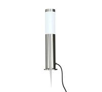 Licht-Erlebnisse In argento terrazza/giardino in acciaio inox, plastica Modern 2C490C1C30, argento, Sockelleuchte mit Erdspieß, GU10 230.00volts