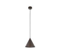 Lampada a sospensione in metallo E27 marrone Ø 19 cm H: max. 155 cm paralume a cono regolabile design retrò lampada a sospensione sala da pranzo luce a sospensione cucina