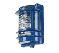 Licht-Erlebnisse Lampada da Esterno Da Parete Blu IP64 Ottone Vetro Inox H:22 cm E27 Lampada da Parete Esterno Giardino Balcone Casa