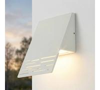 Licht-Erlebnisse Lampada da parete esterna a LED bianca IP44 15 cm di larghezza quadrata alluminio vetro 3000 K 550 lm moderna lampada da parete esterna downlight lampada da esterno parete