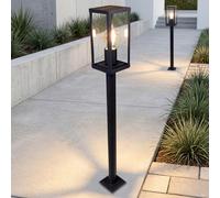 Licht-Erlebnisse Lampada Da Parete Vintage Nera IP44 E27 100 cm Per Esterni