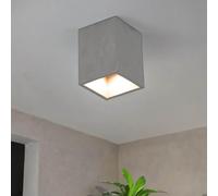 Licht-Erlebnisse Lampada da soffitto per interni Bold rettangolare grigio stile moderno industrial in cemento GU10 L:9cm faretto ideale per cucina corridoio