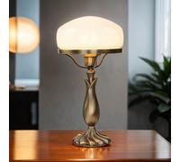 Licht-Erlebnisse Lampada da Tavolo Stile Art Nouveau Bronzo, Ottone E27