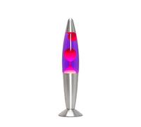 Lampada lavica 36 cm rosso viola Timmy, lampada decorativa retrò, G9 25 W con interruttore a cavo, idea regalo di Natale, lampadina inclusa, mini lampada lavica rosso viola