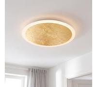 Licht-Erlebnisse Lampada Soffitto LED Oro Dimmer 3 Livelli Ø40 cm 3500K