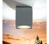 Licht-Erlebnisse ONTARIO - Lampada da soffitto angolare per esterni, IP54, resistente agli agenti atmosferici, colore antracite
