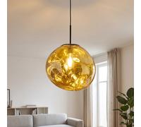 Licht-Erlebnisse Pendelleuchte In Vetro Giallo E27 Ø36 Cm Moderna, Interni