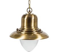 Licht-Erlebnisse Pendelleuchte Ottone Antik Esterno IP43 Vetro Ø36 cm E27 1 Luce
