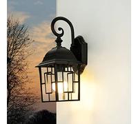 Licht-Erlebnisse RUSTICO PARETE LUCE PER ESTERNI LUBECCA nero appeso / E27 fino 60W 230V / Lampada da parete per esterno