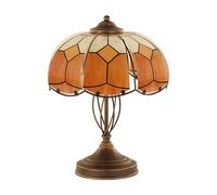 Licht-Erlebnisse Tischleuchte 2-Luci Vintage/Retro E14 40 cm Marrone Arancione