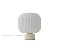 Licht-Erlebnisse Tischleuchte Mados In Ceramica E Vetro Beige E27 23 cm