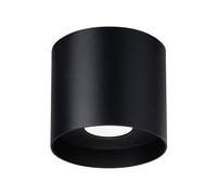 Licht-Erlebnisse Torben Deckenleuchte GU10 Alluminio Nero Ø12 cm IP20