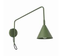 Licht-Erlebnisse Wandlampe Con Interruttore Acciaio Olivgrün E14 30 cm