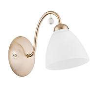 Licht-Erlebnisse Wandleuchte Glas Ottone Bianco Moderno E27 L:13 cm IP20