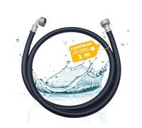 LICHTBLAU Tubo di alimentazione dell'acqua calda 90° I 1 m I 3/4 pollici Lavatrice Lavatrice Lavastoviglie I 2996 I Tubo per acqua calda con filettatura in metallo I Guarnizione inclusa