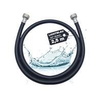 LICHTBLAU Tubo di alimentazione per acqua calda 90° I 2,5 m I 3/4 pollici riscaldamento lavatrice lavastoviglie I 2609 I tubo per acqua calda con filettatura in metallo I guarnizione inclusa