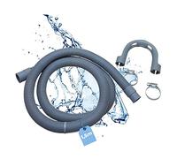 Lichtblau Tubo di scarico lavatrice lavastoviglie I dimensioni 1,5 m I Set completo con staffa e fascette stringitubo I tubo di scarico acqua universale indipendentemente dal produttore