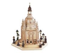 Lichterhaus Chiesa di Nostra Signora Dresda Grande Con Interni Luce 24x21x28cm