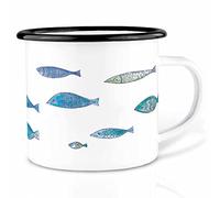 Lichti Tiermanufaktur - Tazza smaltata con motivo di pesce (300 ml)