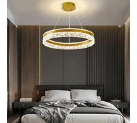 Lichtsse Lampada A Sospensione Moderna A LED,Cucina Moderna Lampadario a Sospensione, Moderna Lampadario Camera Soggiorno Dimmerabile 3000-6000K,Lampadario a Sospensione per Tavolo da Pranzo a LED(Gol
