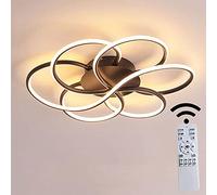Lichtsse LED Dimmerabile Plafoniera Con Funzione Memoria, 72W Lampada Da Soffitto Forma Fiore Creativa, Paralume In Acrilico Alluminio Soggiorno Plafoniera for Camera Da Letto for Bambini Φ60cm*H13cm
