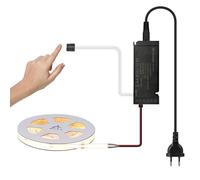 lichtvoll Striscia LED COB 3M bianco caldo con dimmer touch e alimentatore da 36 W, lampada da incasso per pannelli acustici e cucina