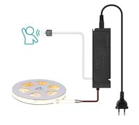 lichtvoll Striscia LED COB da 5 m, luce bianca calda, con sensore di movimento e alimentatore da 60 W, striscia LED da 5 m, per pannelli acustici, striscia luminosa da cucina