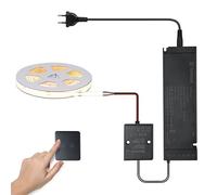 lichtvoll Striscia LED COB da 5 m, luce bianca calda, con sensore di movimento e alimentatore da 60 W, striscia luminosa da 5 m, per pannelli acustici, striscia luminosa da cucina