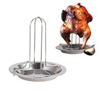 LICHUANUK 1 Pezzi Roaster Rack, rostiera in Acciaio Inox Rack Pollo girarrosto per Barbecue di Pollo, cremagliera del Supporto per Forno e Barbecue Grilling,Portatile, per il campeggio