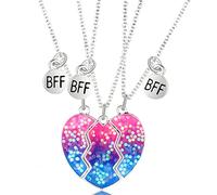 LICHUANUK 3 pezzi, collana d'amore, BFF collane amicizia, collana con ciondolo dell'amicizia inciso, regali per sorelle e migliori amici, Regali di compleanno, Collana con ciondolo Regali