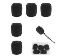 LICHUANUK Set 5x Filtri Antipop Microfono 3x2,2x0,8 cm - Protezioni Microfoni per Cuffie - Antivento e Antirumore - in Schiuma nero