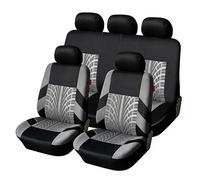 LICOME Coprisedili Auto per Nissan Micra K12 2003 2004 2005-2010, Set Completo Sedili Anteriori e Posteriori, Coprisedile Traspiranti Antiscivolo per Protezione Sedili,B Grey