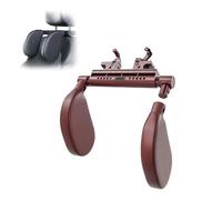 LICOME Poggiatesta Auto per Ford E-Tourneo Courier Explorer EV Gran Torino Falcon, Cuscino Cervicale Memory Foam, Supporto Collo Regolabile, Cuscino Auto Comfort per Guida e Viaggio Lungo,B Coffee