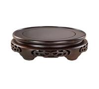 LICONG-2020 Base per Bonsai Supporto for Bonsai in Legno Rotondo for Interni in Ebano, Base for Ornamento for Vaso di Fiori e teiera Base per Vaso di Fiori(M)