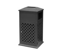 LICONG-2020 Pattumiera esterna Cestino for rifiuti in acciaio zincato con griglia retrò e posacenere for esterni